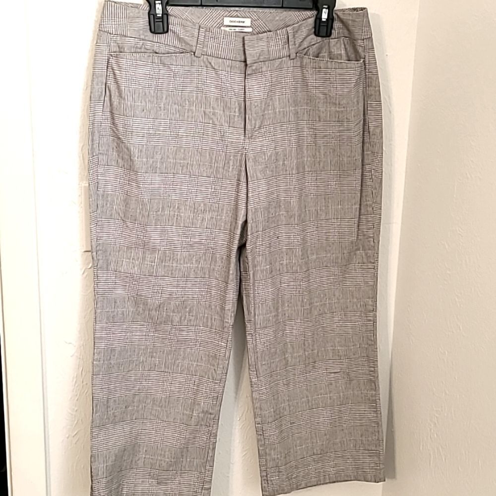 Dockers Curvy Capris, Black & Gray Plaid,  Size 12
